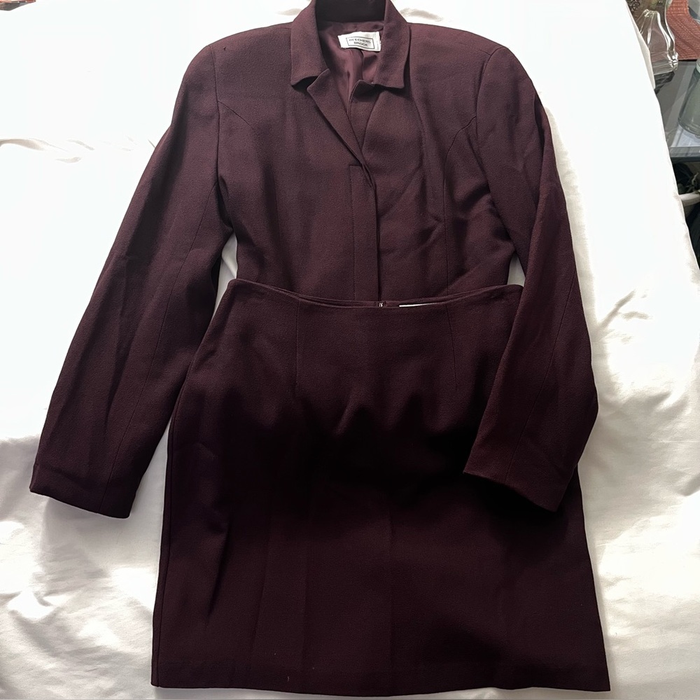 Vintage Wool Skirt Suit Made in Canada Beechers Brook Size 10